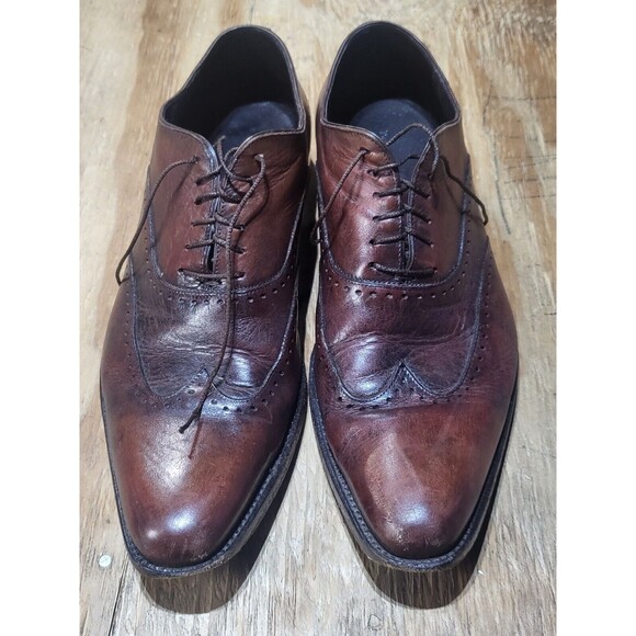 ermenegildo zegna  Wingtip Leather oxford dress shoes men 9D brown main image 10